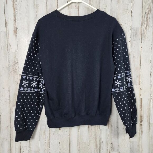 Disney Frozen Graphic Light Up Long Sleeve Pullover Sweater Black Size Small - Picture 2 of 11